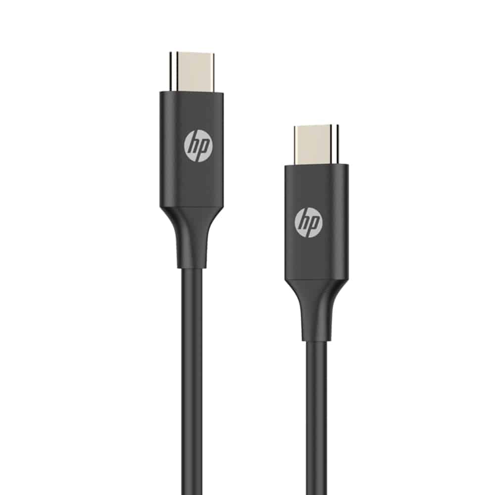 Hp - Cable De Datos Tipo C A Tipo C, Carga Rápida Hasta 60w, Trasmisión De Datos Hasta 5gbps, 1 Metro