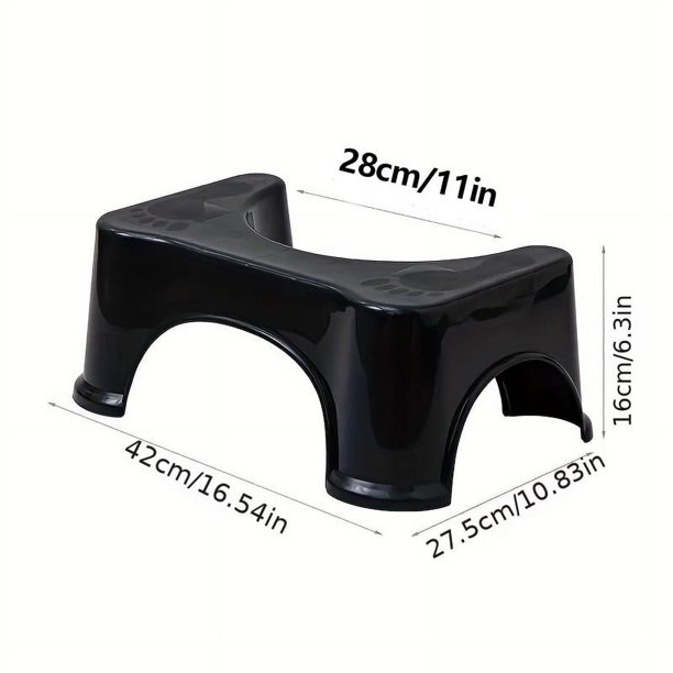 Experience the Natural Way of Bowel Movements with our 1pc Thickened Plastic Toilet Stool - Suitable for All Ages and Genders!