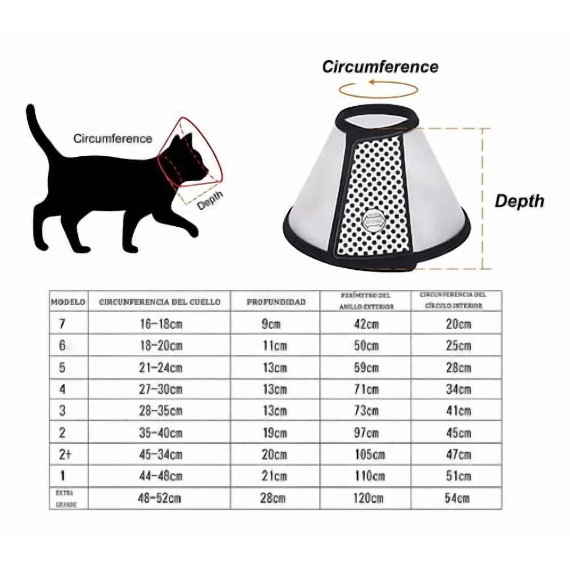 Vitrineon Cl - Collar Isabelino Para Perros O Gatos Talla 3 Isabelino Color Multicolor Negro Blanco