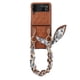 thumbnail image 1 of Fashion Artificial Leather Phone Case For Samsung Galaxy Z Flip 5 Z Flip 4 3 5G With Long Lanyard Crossbody Wallet Card Bag Protect Cover, 1 of 3