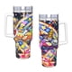 thumbnail image 4 of Kirby Vaso aislado de acero inoxidable con asa, diseño temático, regalo para familia, amigos y fans; incluye pajita y encaja en el portavasos estándar, 40 oz, 4 of 6
