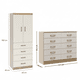 thumbnail image 4 of Combo Closet 2 Puertas 4 Cajones Cómoda 10 Cajones Café Beige, 4 of 6