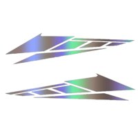 Magideal - 2 Piezas De Pegatinas Genéricas Para Decoración De Carrocería De Motocicleta, Gradiente Colorido, Instalación Simple, Accesorios Para Coche, , 28X6.6 28X66 Cm