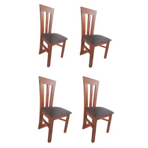 Pack 4 Sillas Elegant Caramelo Tapiz Café