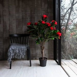 Vadell Home - Arbol De Rododendro Rojo De 120 Cm