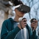 thumbnail image 2 of Funda de cojín facial para Oculus Quest 2 Accessories para Quest 2 Controller Grips, funda de silicona VR, funda de silicona VR, fundas para pulgares para Meta Quest 2, 5 unidades (negra), 2 of 9