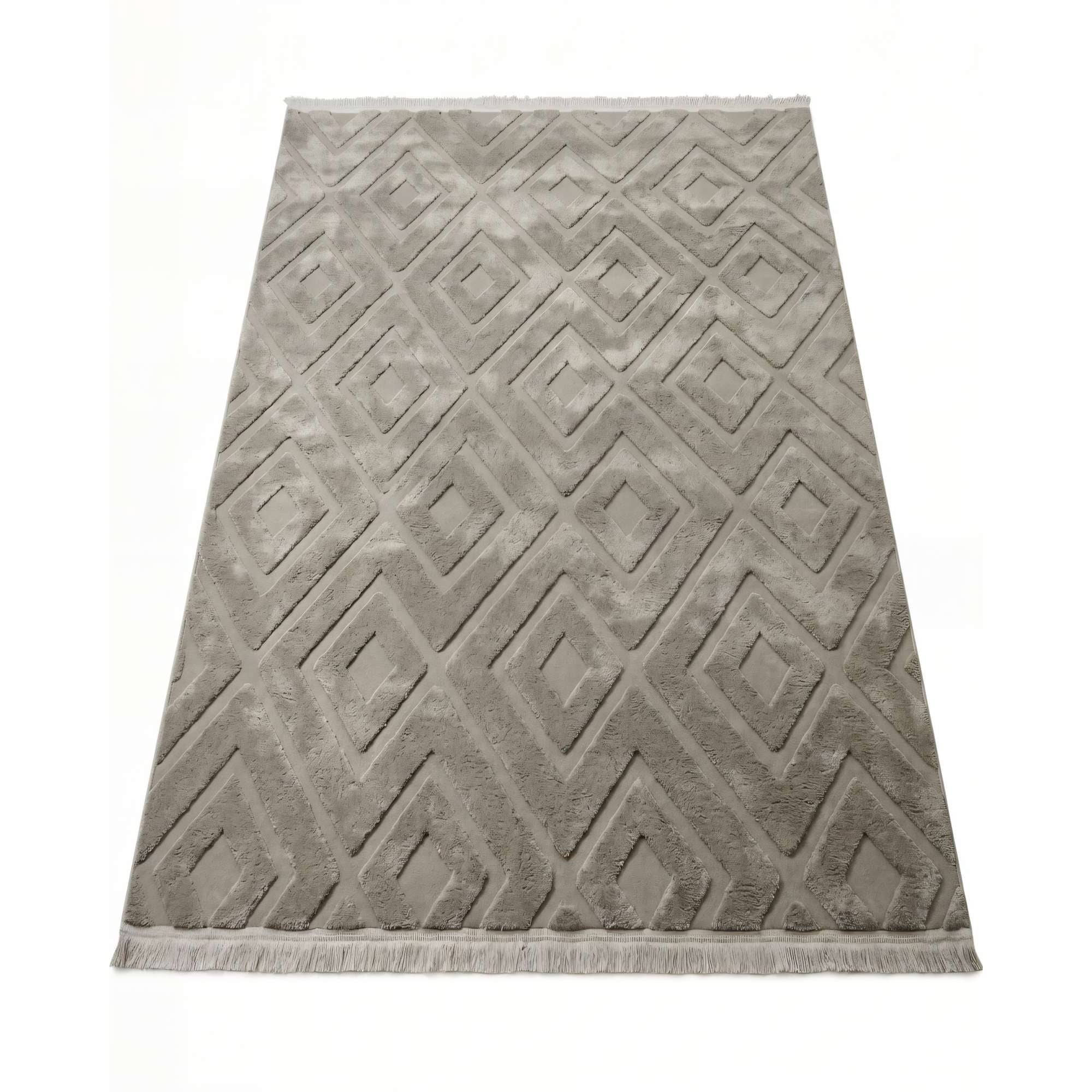 Genérico - Alfombra 150 X 200 Jacquard Decorativa Color Gris 3