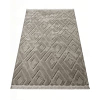 Genérico - Alfombra Jacquard 200 X 240 Decorativa Color Gris 3