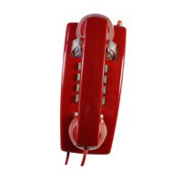 Bothyi - Teléfono De Pared Auricular Control De Volumen Teléfono De Pared Para Sala De Estar Oficina Rojo