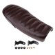 thumbnail image 1 of 63cm Motorcycle Cafe Racer Vintage Seat Flat Brat Saddle Cushion Brown, 1 of 5