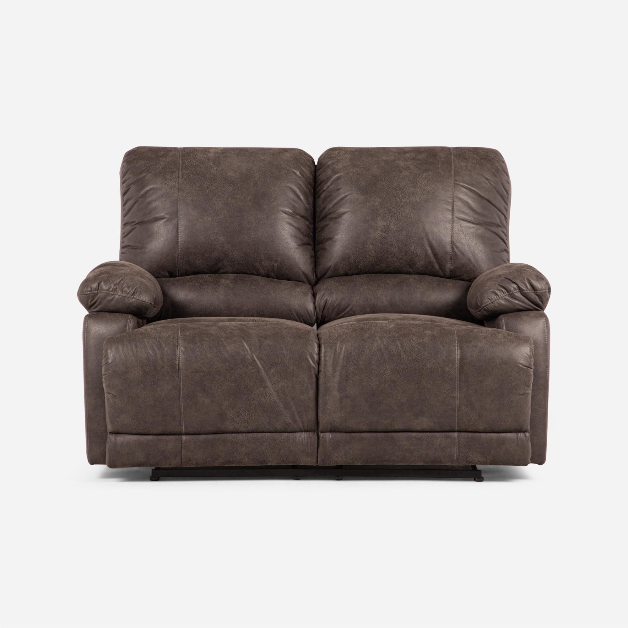 Rosen - Sofá Reclinable Bucarest Pu 2 Cuerpos Café