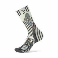 Calcetines Funstep Con Dibujos Blanco Roto/Gris L (40-43)