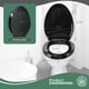 thumbnail image 3 of Asiento de inodoro alargado negro de cierre lento, 3 of 8