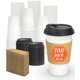 thumbnail image 1 of Vasos de café desechables Dealusy 16 oz (473 ml) con tapas, paquete de 100, 1 of 7