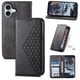 thumbnail image 1 of Funda Flip FOXDOCK para iPhone 16 , Estilo Billetera con Diseño Rombo, Correa de Mano y Soporte, Uso Diario, 1 of 5