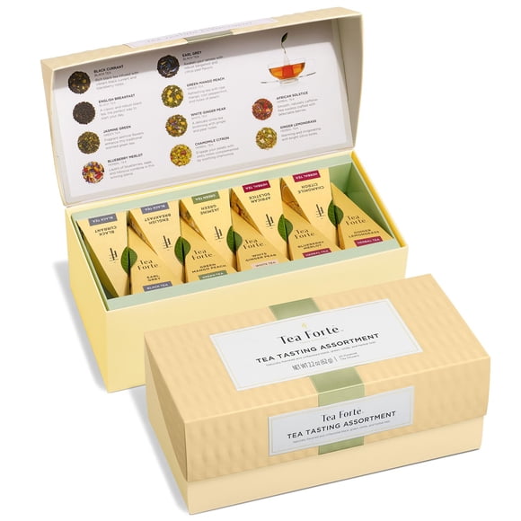 Set de Regalo de Muestras de Té Tea Forte con 20 Bolsitas Piramidales