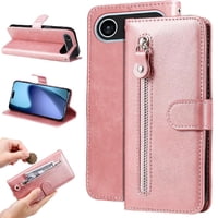 Gangxun - Funda Con Cremallera Para Iphone Air, Carcasa Cartera De Cuero Pu Con Soporte Y Tarjetero