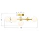 thumbnail image 5 of Luz de tocador para baño artmoonlight 69 cm 5 luces dorado LED, 5 of 9