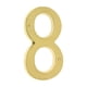 thumbnail image 1 of Número de puerta 8 Bebarley de latón macizo premium de 7,5 cm, 1 of 5