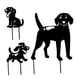 thumbnail image 4 of Adornos De Estacas De Silueta De Perro Negro Acrílico De 3 Piezas Para El Arte Del Jardín Del Patio De Césped, 4 of 5