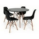 thumbnail image 1 of Comedor Mesa Eames Redonda Negra 100cm + 4 Sillas Eames Negras, 1 of 3