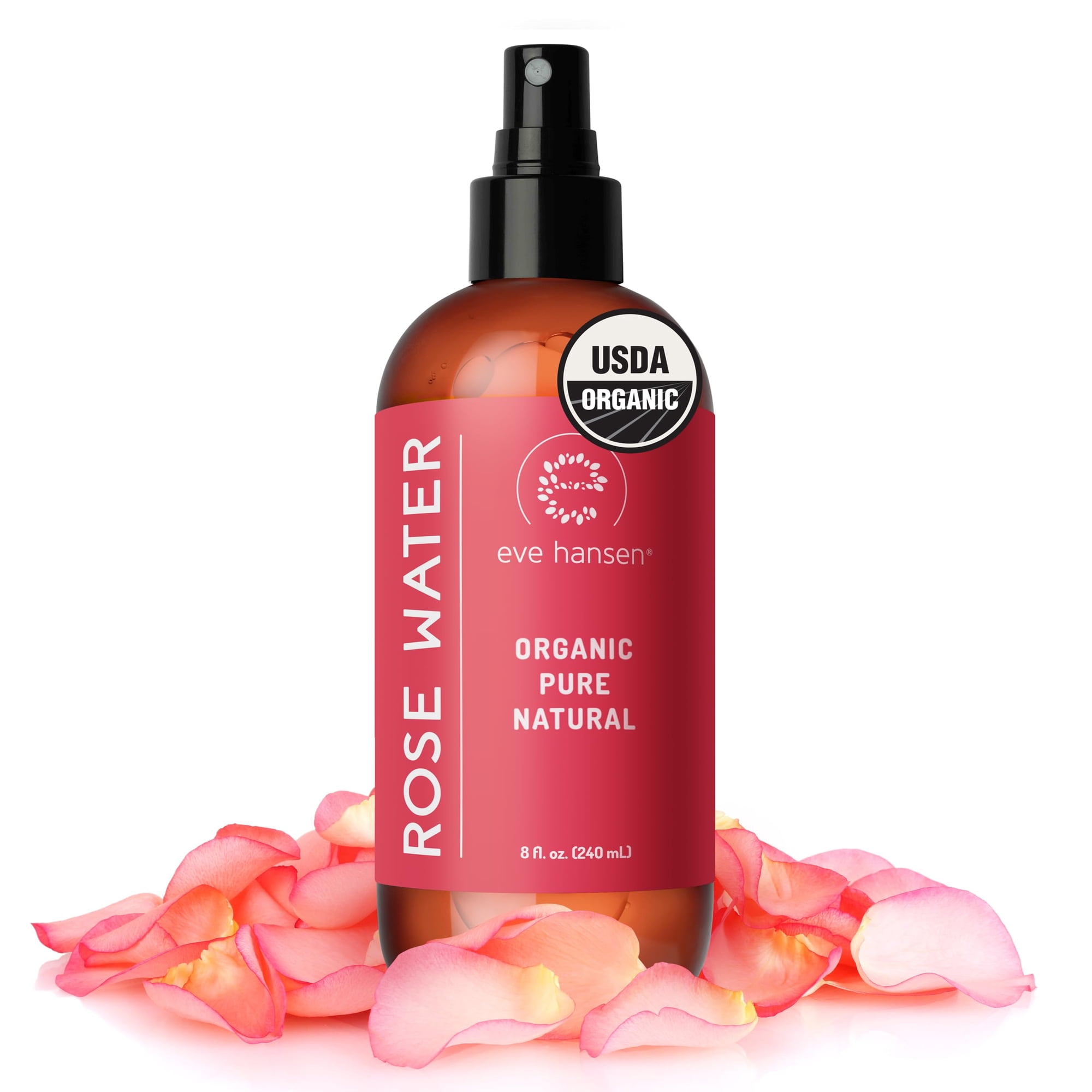 Spray De Agua De Rosas Eve Hansen, Tónico Facial Orgánico De 240 Ml