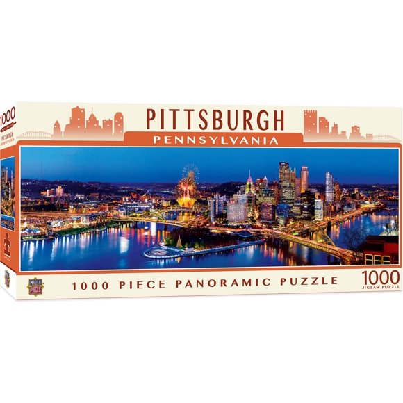 Rompecabezas Masterpieces Pittsburgh Panoramic 33x99 cm