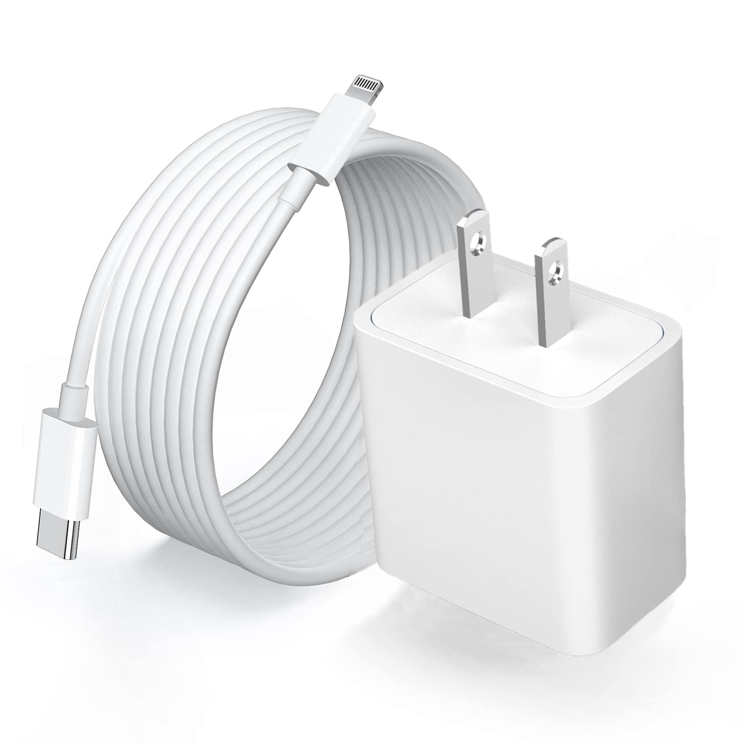 Cargador Iessentials Para Iphone, 20 W, Pd, Usb C, Cable De 6 Pies, Blanco