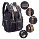 thumbnail image 3 of Mochila Bluboon de lona vintage de piel casual negra, 3 of 6