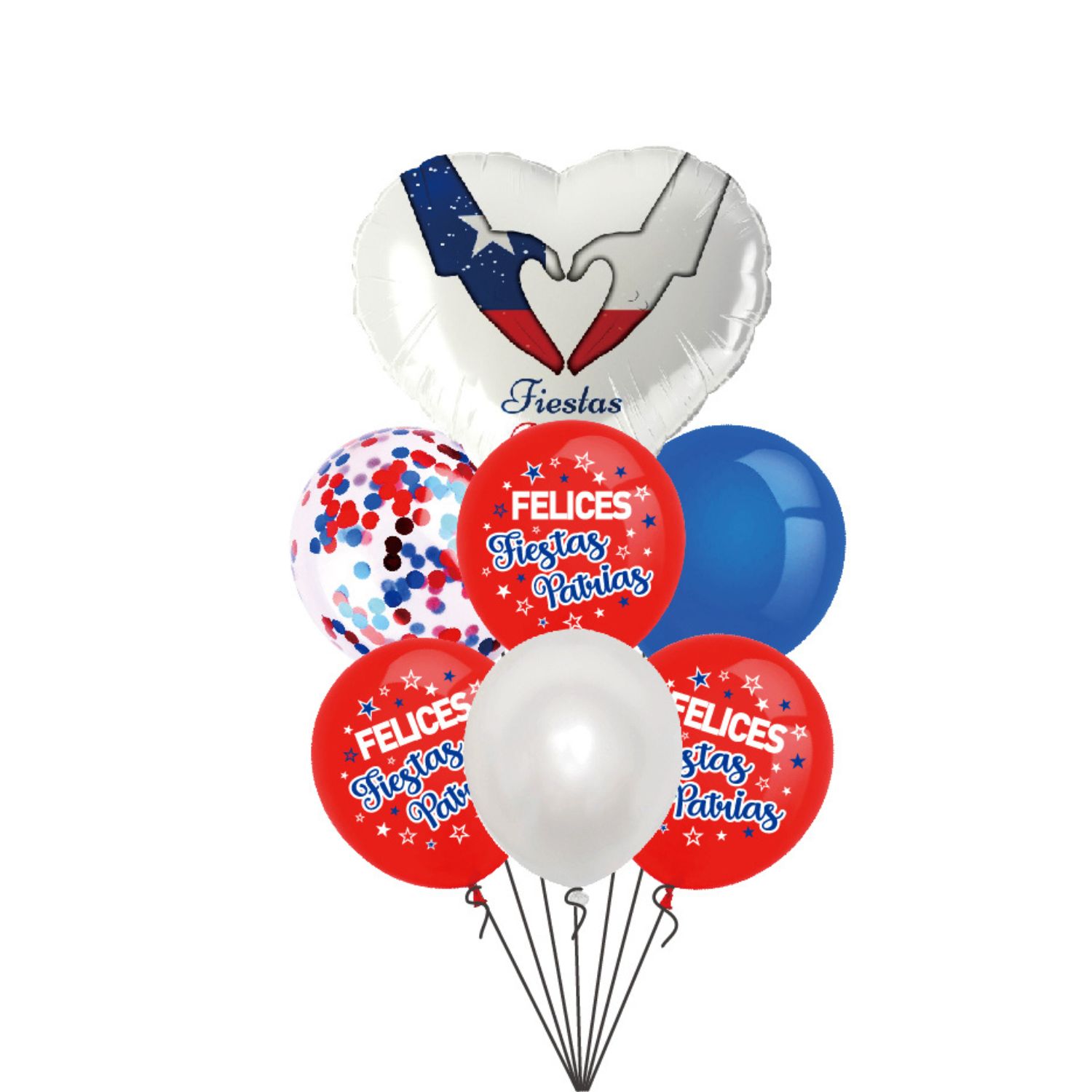 Genérico - Set De Globos Metalizados Diseño Fiestas Patrias 7 Pzas