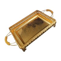 Bothyi - Bandeja Decorativa De Frutas Para Regalos, Bandeja Dorada Para Dulces, Bandeja Para Aperitivos Para Restaurantes Y Hoteles