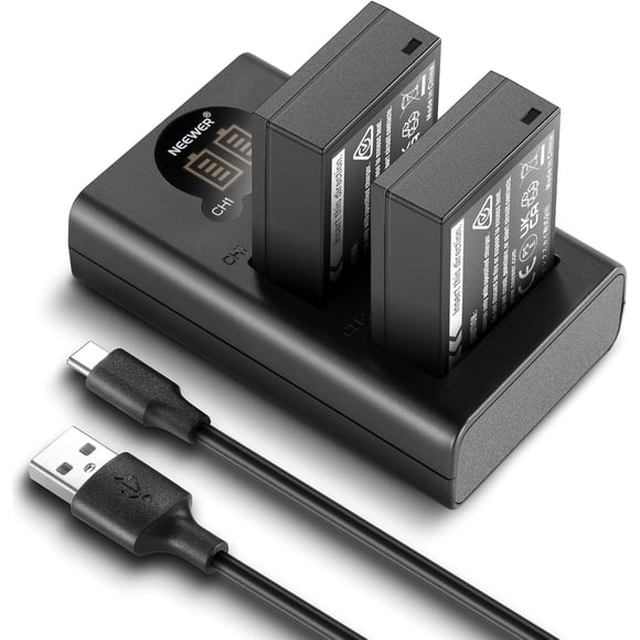 Kit 2 Baterías Neewer NP-W126 1140mAh con Cargador USB-C