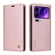 thumbnail image 4 of Funda Billetera de Cuero para Xiaomi 17 Pro Max con Tarjetero y Soporte - Tapa Magnética Rosa, 4 of 5