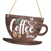 Bothyi - Letrero Plano 2D Para Puerta De Cafetería, Ideal Como Regalo De Cocina O Restaurante.