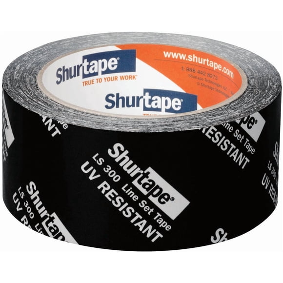 Cinta adhesiva HVAC Line Set Shurtape LS 300 de 55 m x 48 mm, color negro