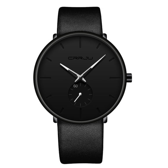 Reloj FIZILI, ultrafino e impermeable, a la moda para hombre, con piel