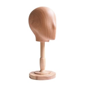 Ioensy - Soporte De Cabeza De Maniquí De Madera Para Sombreros, Gorros, Peluquería, Peluca, Soporte Para Cabeza