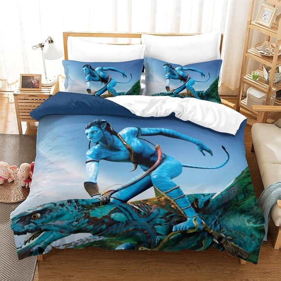 Avatar Movie Print Three Piece Bedding Set Fashion Item for Kids or Adults Duvet Covers Pillowcases 3D Print Duvet Cover Bed Sheets