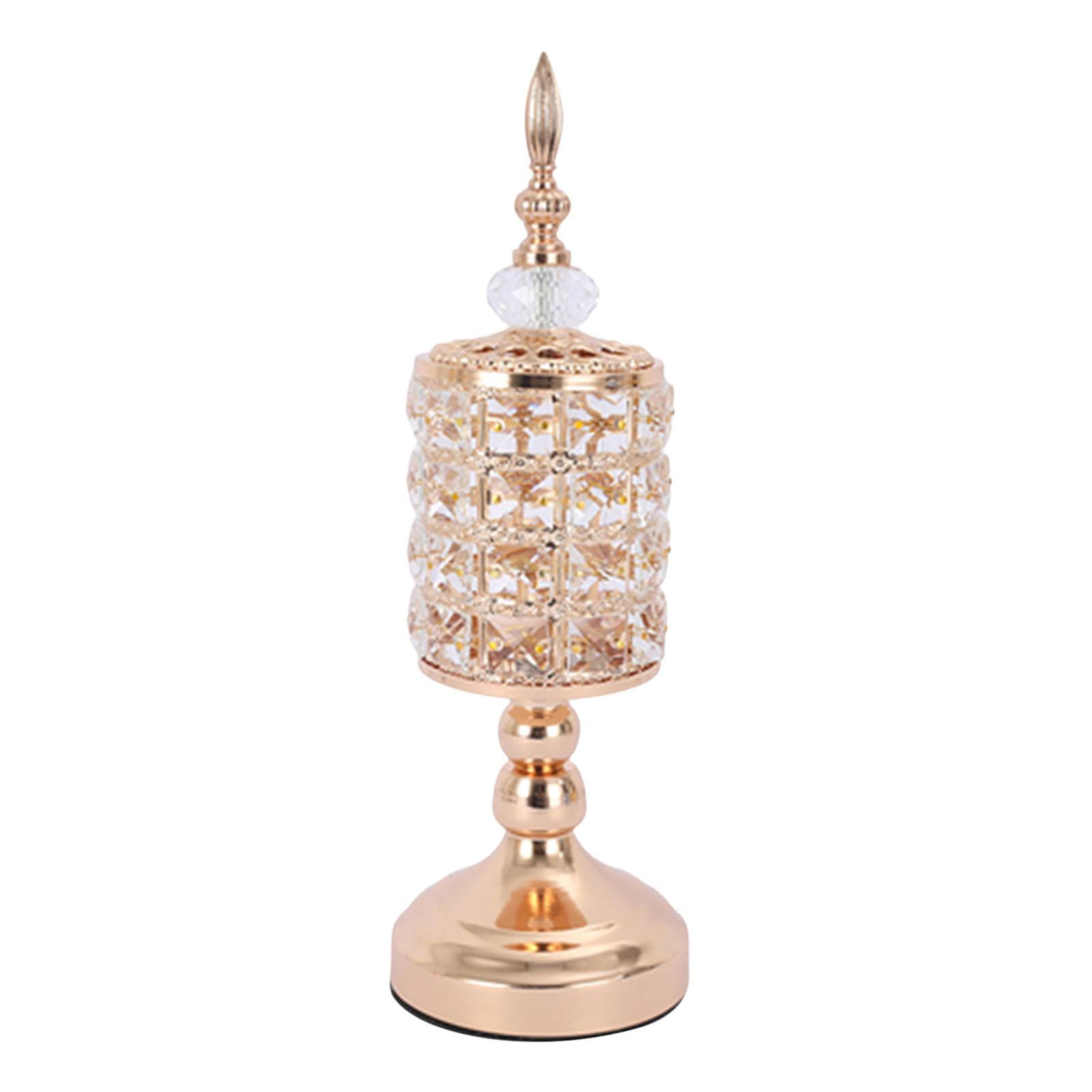 Magideal - Portavelas De Cristal De Oro Rosa, De Boda Moderna, Centros De Decorativos, Celebración De Aniversario, Decoración Para El Hogar, Comedor, R 35 Cm De Alto