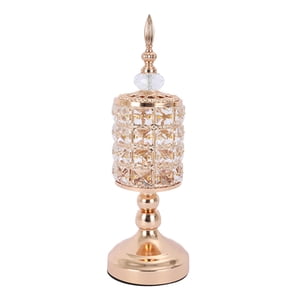 Magideal - Portavelas De Cristal De Oro Rosa, De Boda Moderna, Centros De Decorativos, Celebración De Aniversario, Decoración Para El Hogar, Comedor, R 35 Cm De Alto