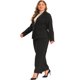 thumbnail image 5 of Agnes Orinda Traje de Mujer Talla Grande Conjunto de Dos Piezas Traje de Chaqueta Blazer de Oficina y Pantalones 5X Negro, 5 of 8