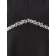 thumbnail image 5 of INSPIRE CHIC Blusas sin mangas para mujer con cuello halter, cuentas, cuello simulado, abertura, peplum, cóctel, M Negro, 5 of 6