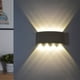 thumbnail image 4 of Lámpara de pared moderna impermeable para exteriores, 2 unidades, 8 LED, para pasillo, porche, lámpara de pared vertical, para interiores, para hoteles, patios, entradas, jardines y caminos., 4 of 8