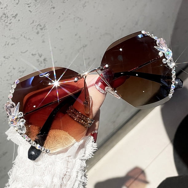 Stylish Vintage Rhinestone Sunglasses with Gradient Lenses for Women - Protect Your Eyes and Look Fashionable