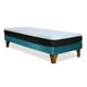 thumbnail image 2 of Cama Europea Zen Pro Colchon Resortes 1.5 Plaza Base Dividida Tela Turquesa, 2 of 7