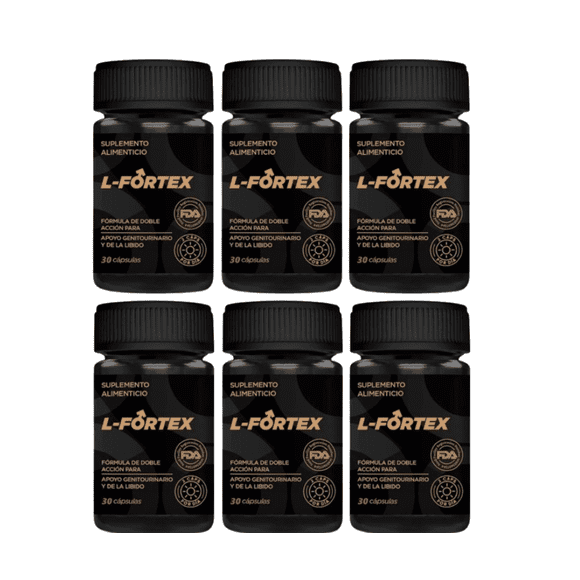 L-fortex Original Suplemento | 6 Frascos | Natural 30 Cáp
