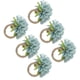 thumbnail image 1 of 6x Servilleteros Con Hebilla De Toalla En Forma De Flor Para La Decoración Navideña De Acción De Gracias Azul, 1 of 3