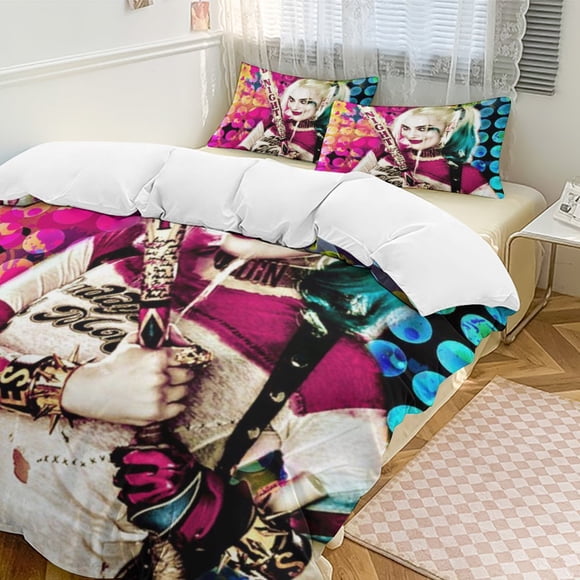 Harley Quinn 3-Piece Bedding Set Soft Warm And Comfortable Bed Set