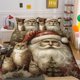 thumbnail image 1 of Christmas Gifts Santa Claus Kids Quilt Duvet Cover Set 3-Piece Bedding Set, 1 of 5