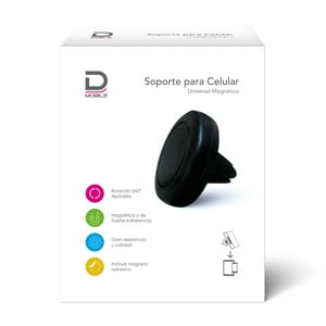 Soporte Celular Con Iman Negro Datacom Pronobel